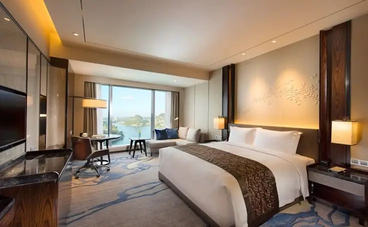Hotel Inspired Bedroom Ideas with Lighting, Bedding & Accents