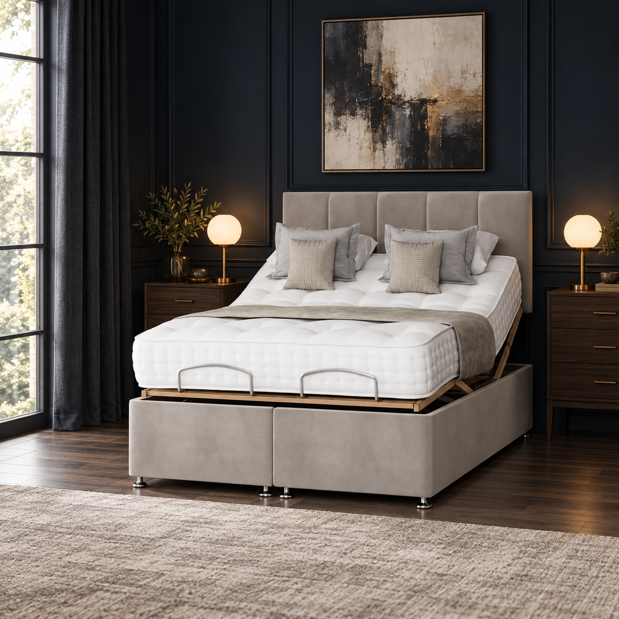 Hartley 5 Panel Electric Adjustable Divan Bed