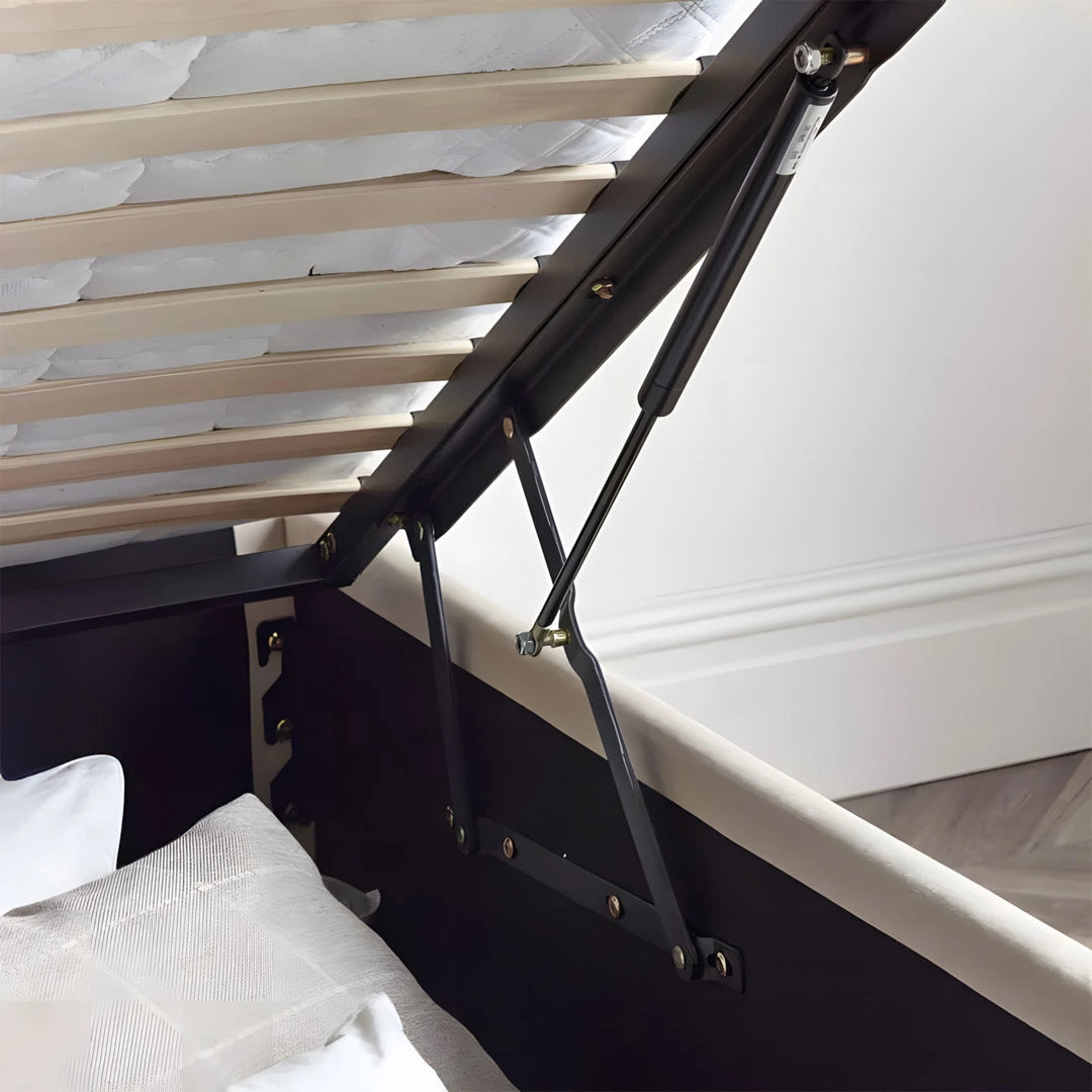 Arden Natural Velvet Ottoman Bed