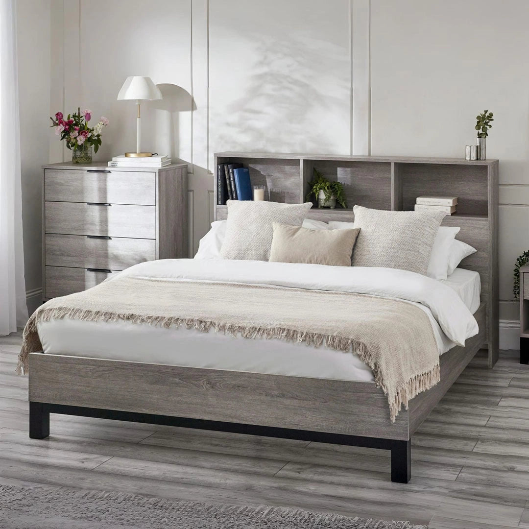 Bali Bookcase Headboard Bed