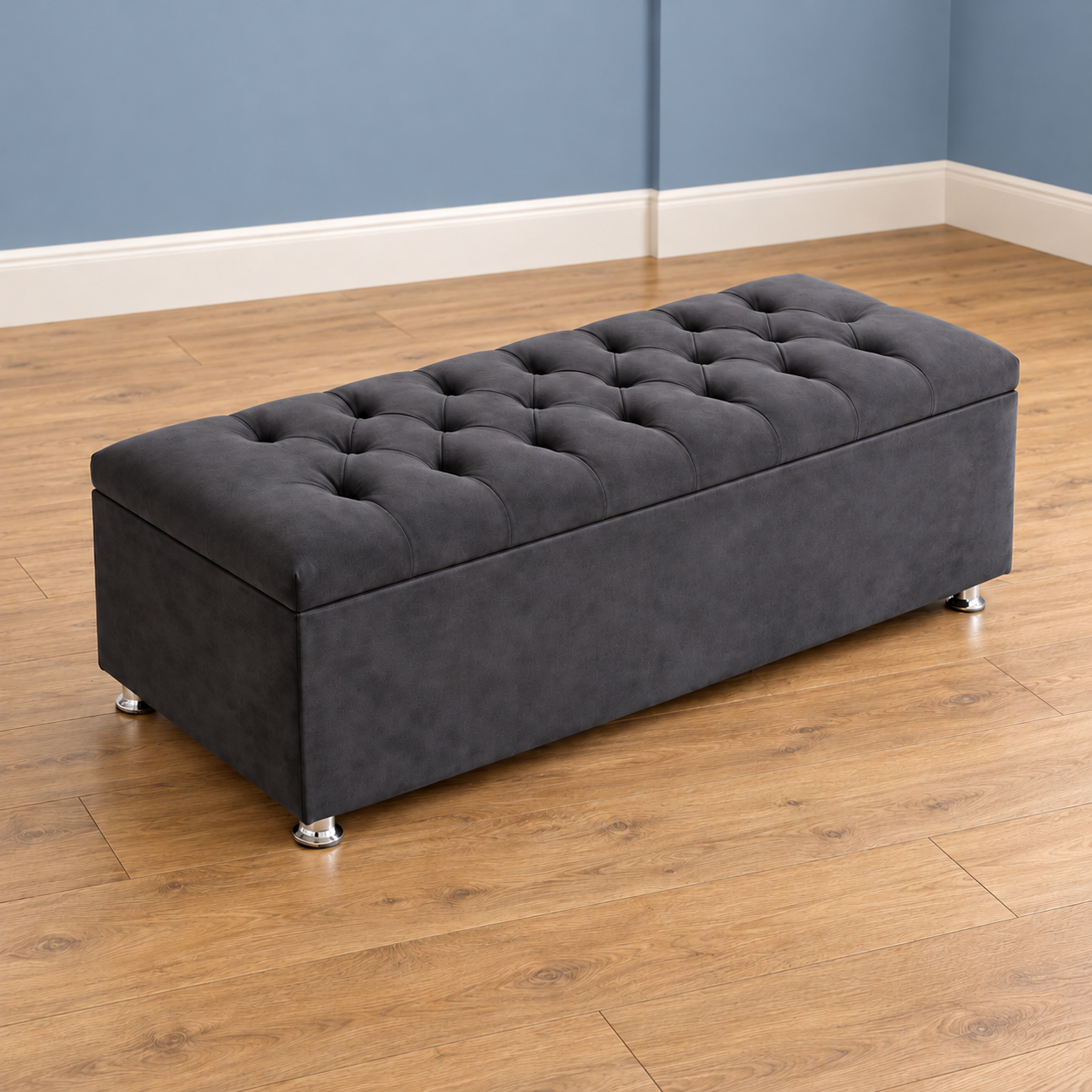 Sutton Chesterfield Upholstered Ottoman Blanket Box