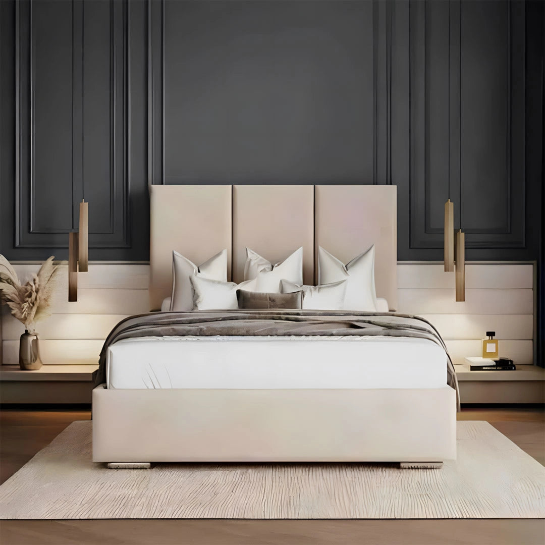 Florence Scroll Tufted Upholstered Bed