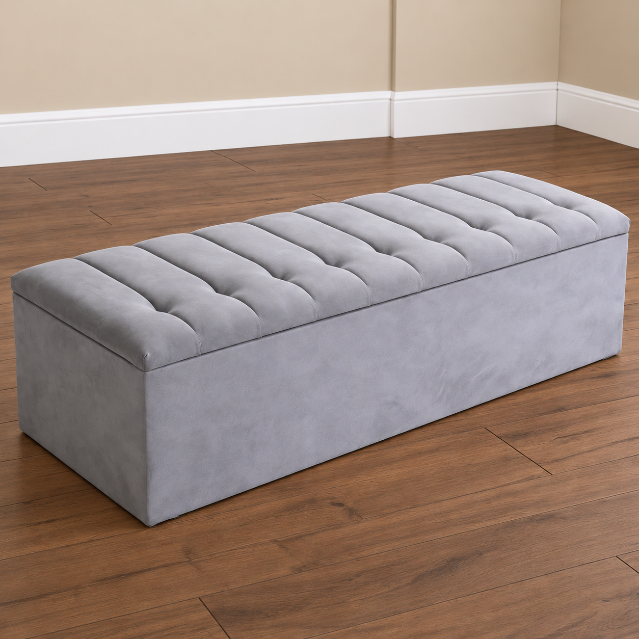 Verity Panelled Upholstered Ottoman Blanket Box