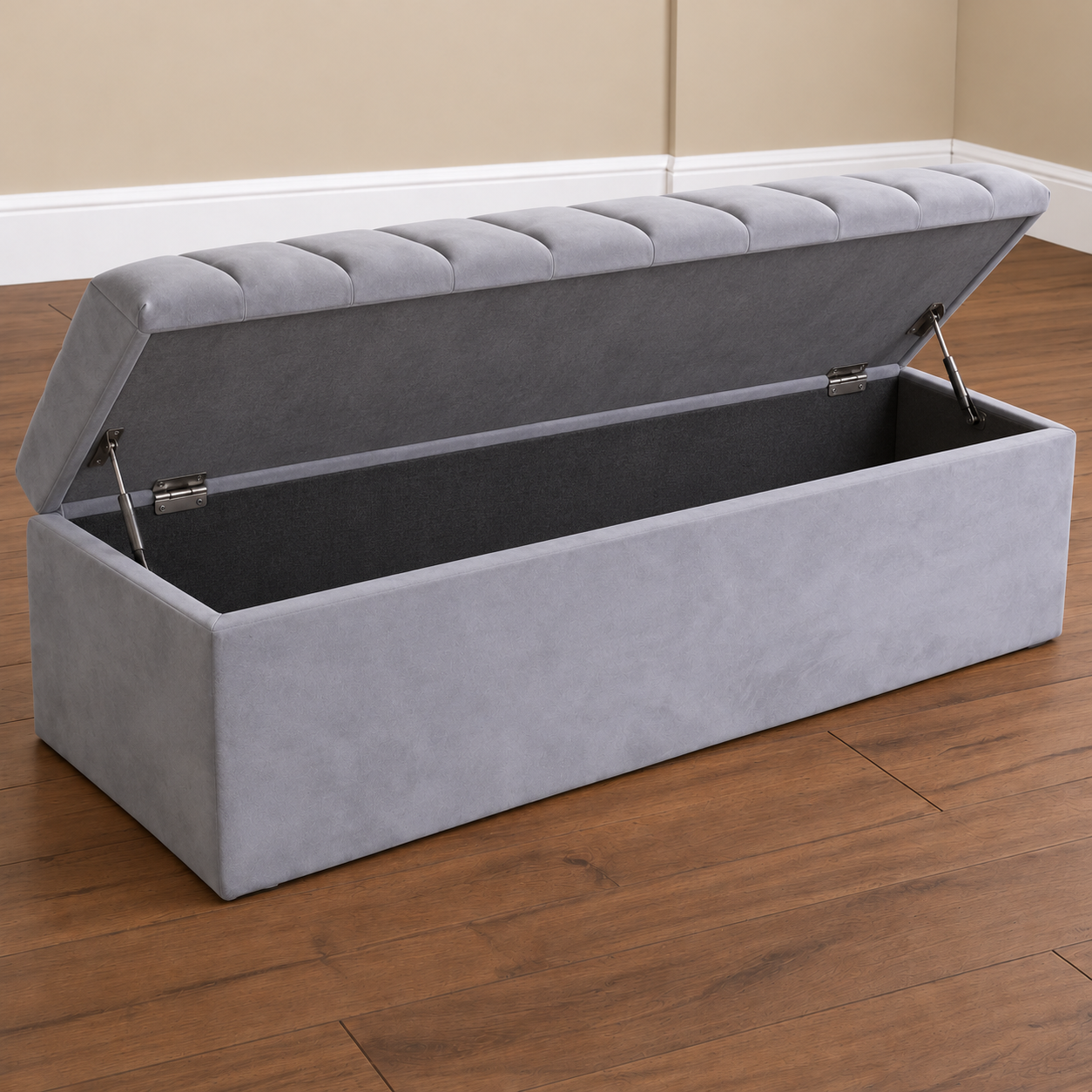 Verity Panelled Upholstered Ottoman Blanket Box