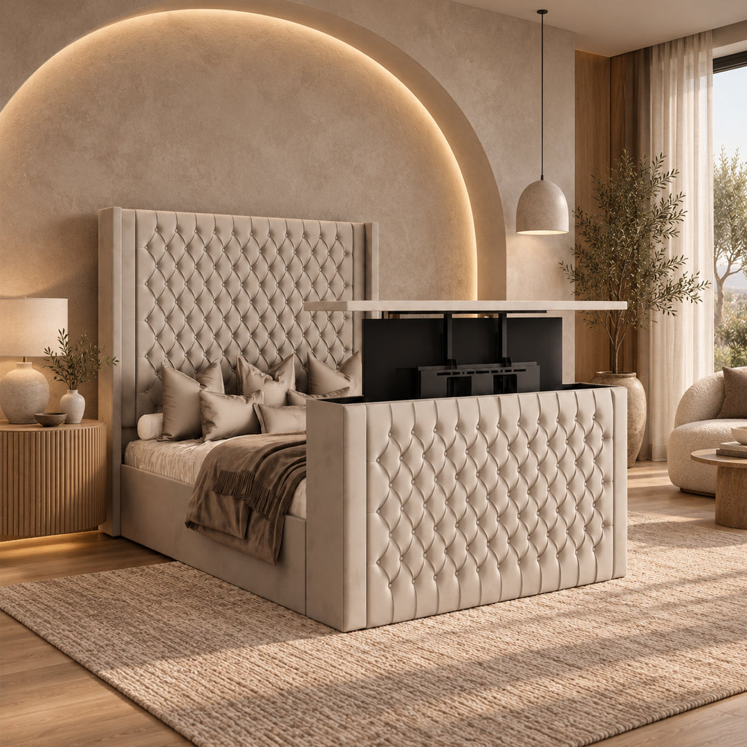 Windermere Chesterfield Upholstered TV Bed Frame