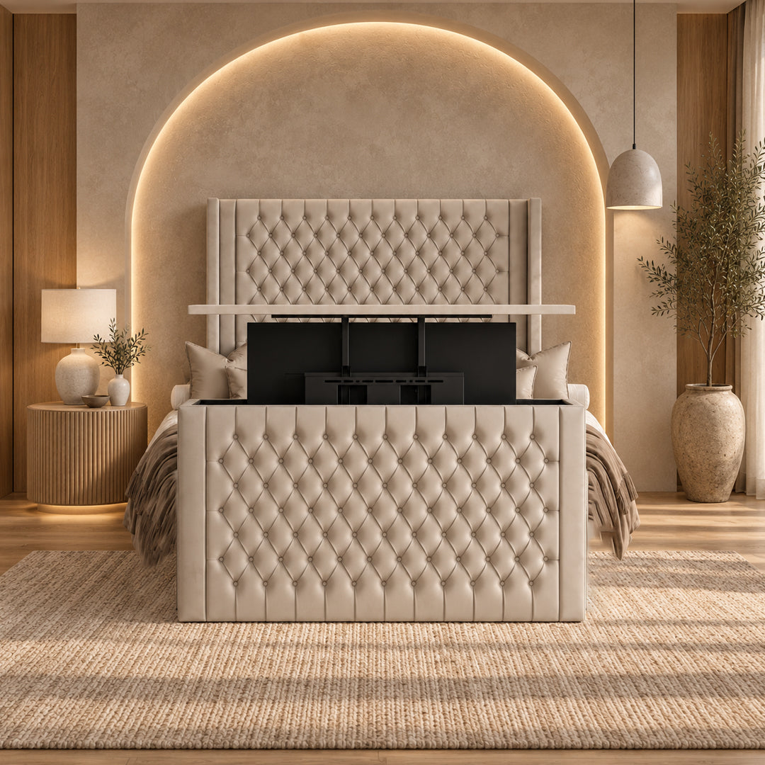 Windermere Chesterfield Upholstered TV Bed Frame