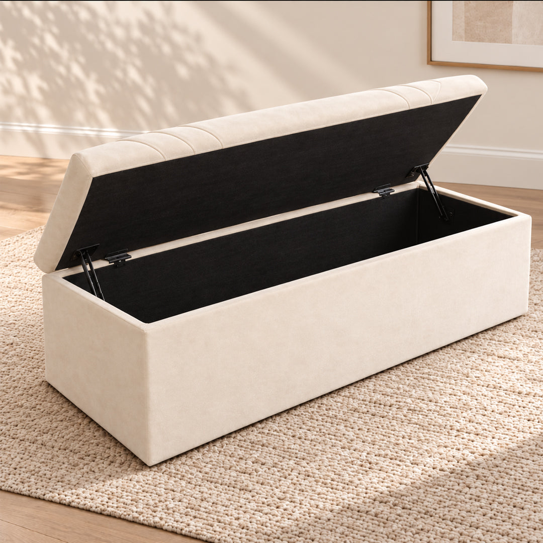 Isla Curved Top Upholstered Ottoman Blanket Box