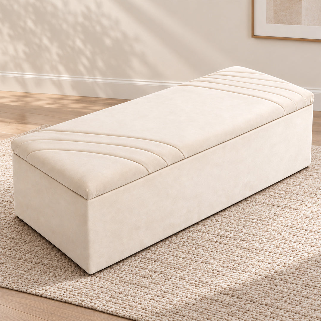 Isla Curved Top Upholstered Ottoman Blanket Box