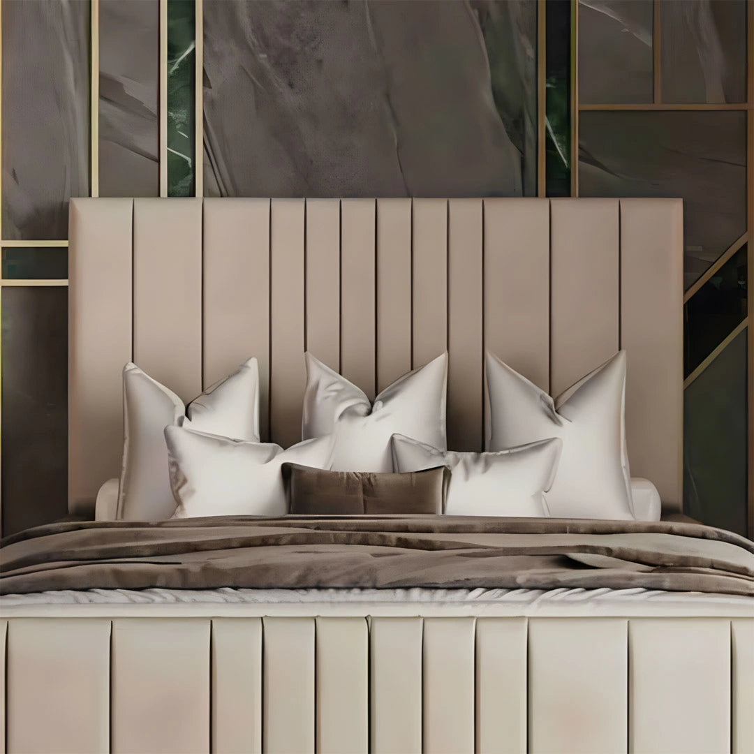 Victoria Chevron Upholstered Bed