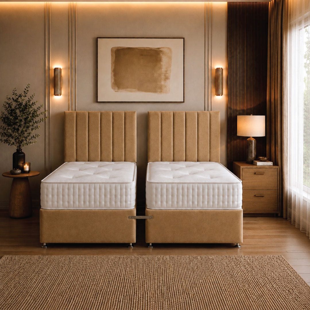 Chatsworth Zip and Link Divan Bed Set with 1000 Pocket Sprung Mattresses
