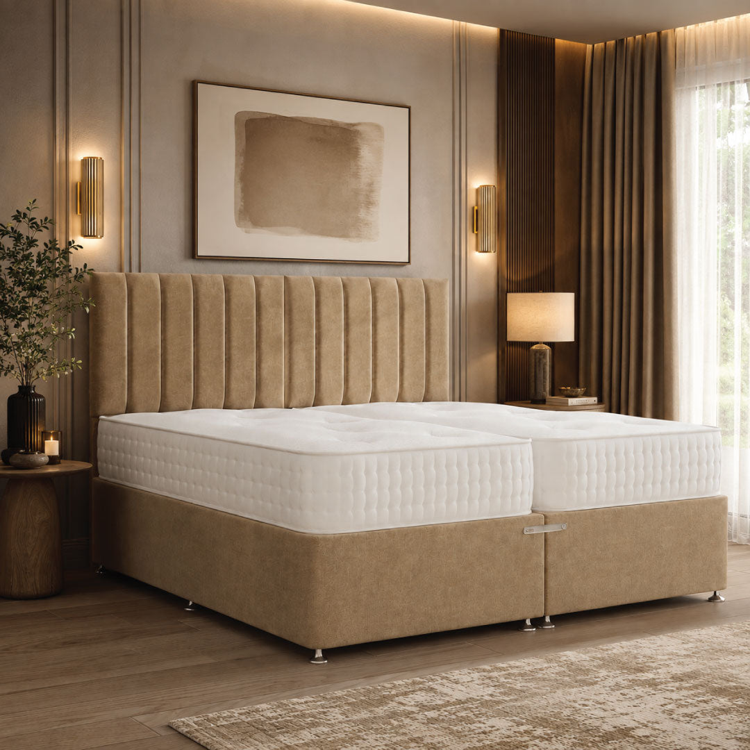 Chatsworth Zip and Link Divan Bed Set with 1000 Pocket Sprung Mattresses