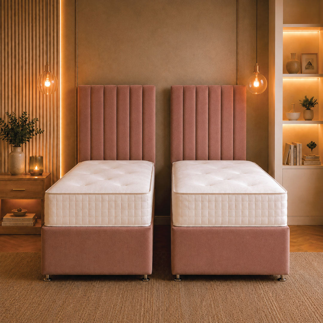 Bamburgh Open Coil Zip and Link Divan Bed Set