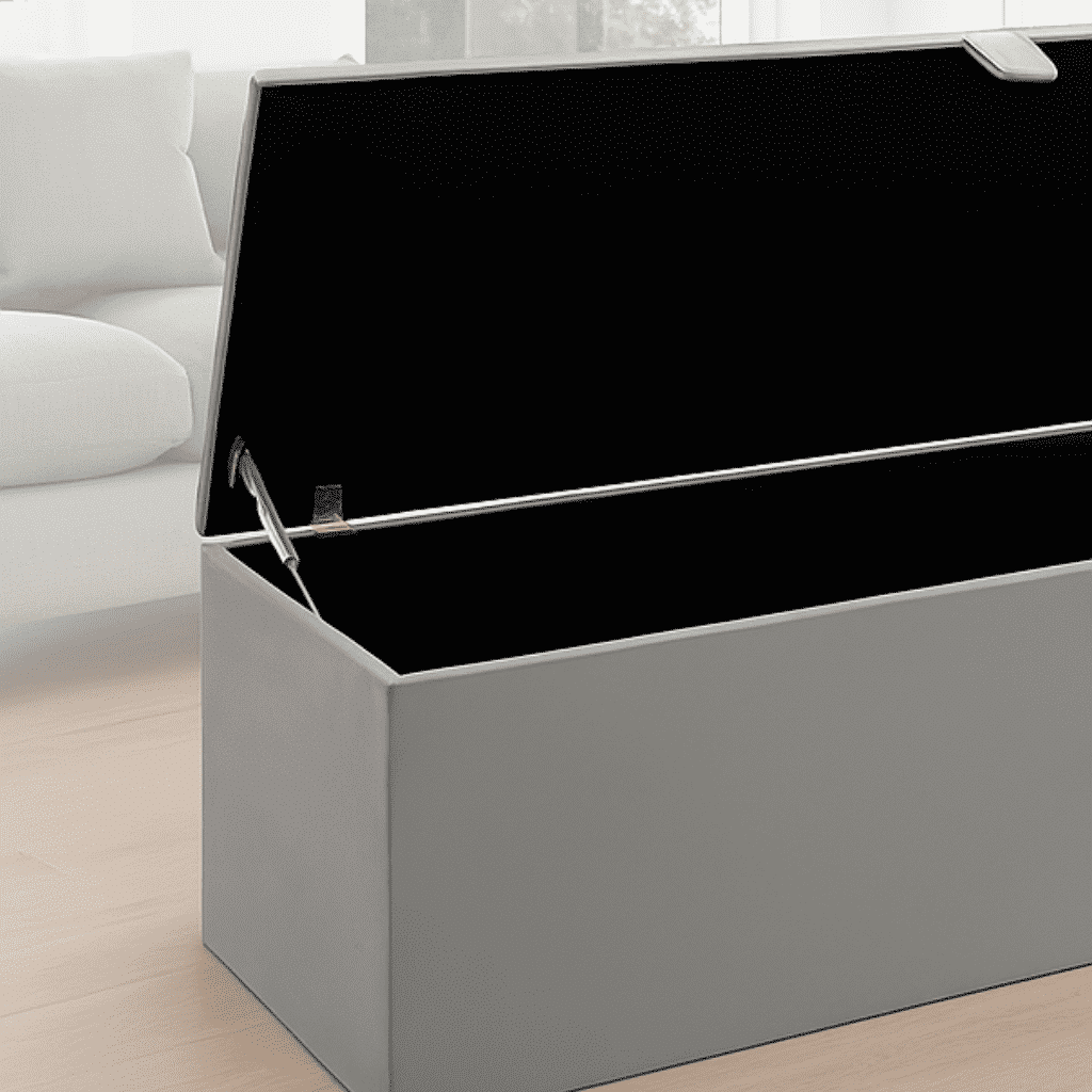 Super Beds 2026 Sapphire Velvet Lid Ottoman Storage Box