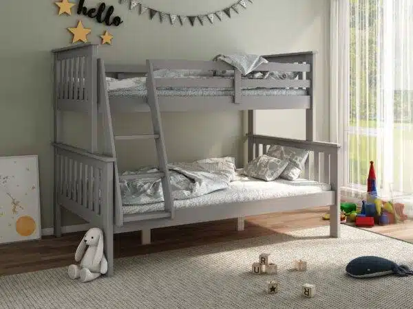 kids bunk beds Super Beds 2026 grey triple sleeper kids bunk beds