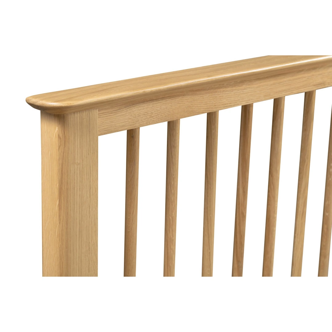 Cotswold Bed Super Beds 2026 Cotswold Bed oak wood headboard close-up with spindle detail